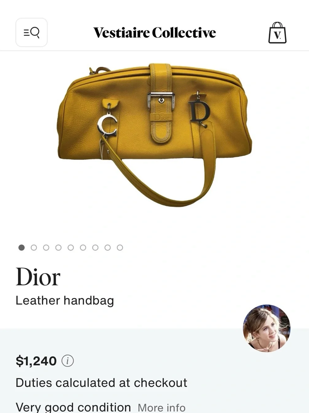 Dior Blue Pebbled Leather Satchel with Front Flaps